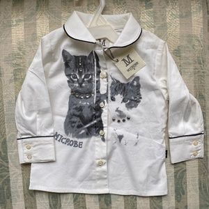 Adorable Baby Girl Shirt Made in Italy - New